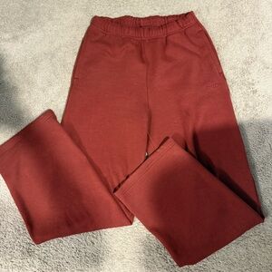 Skims Cotton Fleece Straight Leg Sweatpants